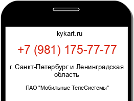 Информация о номере телефона +7 (981) 175-77-77: регион, оператор