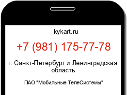 Информация о номере телефона +7 (981) 175-77-78: регион, оператор