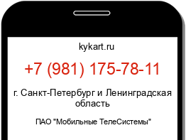 Информация о номере телефона +7 (981) 175-78-11: регион, оператор