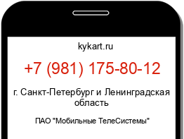 Информация о номере телефона +7 (981) 175-80-12: регион, оператор