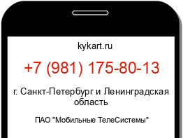 Информация о номере телефона +7 (981) 175-80-13: регион, оператор