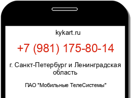 Информация о номере телефона +7 (981) 175-80-14: регион, оператор