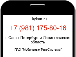 Информация о номере телефона +7 (981) 175-80-16: регион, оператор