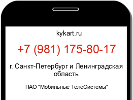 Информация о номере телефона +7 (981) 175-80-17: регион, оператор