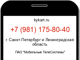 Информация о номере телефона +7 (981) 175-80-40: регион, оператор