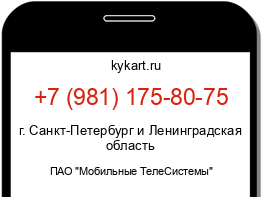 Информация о номере телефона +7 (981) 175-80-75: регион, оператор