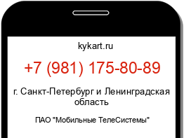 Информация о номере телефона +7 (981) 175-80-89: регион, оператор