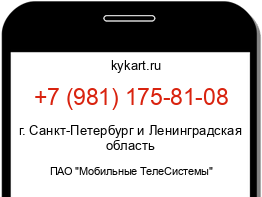 Информация о номере телефона +7 (981) 175-81-08: регион, оператор