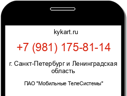 Информация о номере телефона +7 (981) 175-81-14: регион, оператор