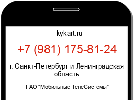 Информация о номере телефона +7 (981) 175-81-24: регион, оператор