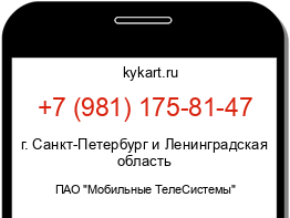 Информация о номере телефона +7 (981) 175-81-47: регион, оператор