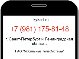 Информация о номере телефона +7 (981) 175-81-48: регион, оператор