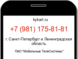 Информация о номере телефона +7 (981) 175-81-81: регион, оператор