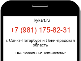 Информация о номере телефона +7 (981) 175-82-31: регион, оператор