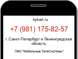 Информация о номере телефона +7 (981) 175-82-57: регион, оператор