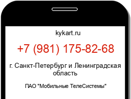 Информация о номере телефона +7 (981) 175-82-68: регион, оператор