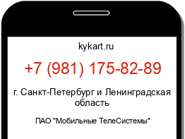 Информация о номере телефона +7 (981) 175-82-89: регион, оператор