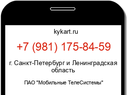 Информация о номере телефона +7 (981) 175-84-59: регион, оператор