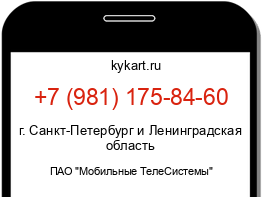 Информация о номере телефона +7 (981) 175-84-60: регион, оператор