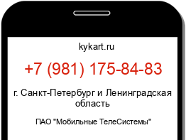 Информация о номере телефона +7 (981) 175-84-83: регион, оператор