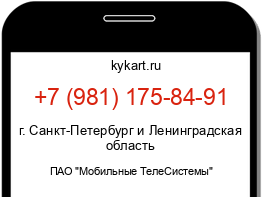 Информация о номере телефона +7 (981) 175-84-91: регион, оператор