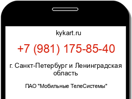 Информация о номере телефона +7 (981) 175-85-40: регион, оператор