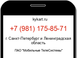 Информация о номере телефона +7 (981) 175-85-71: регион, оператор