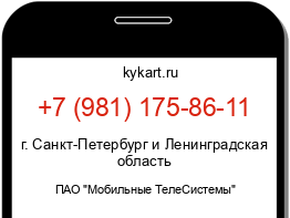 Информация о номере телефона +7 (981) 175-86-11: регион, оператор