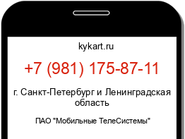 Информация о номере телефона +7 (981) 175-87-11: регион, оператор