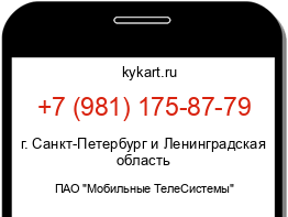 Информация о номере телефона +7 (981) 175-87-79: регион, оператор