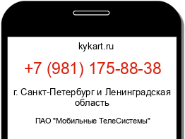 Информация о номере телефона +7 (981) 175-88-38: регион, оператор
