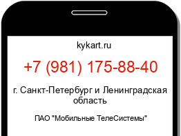 Информация о номере телефона +7 (981) 175-88-40: регион, оператор