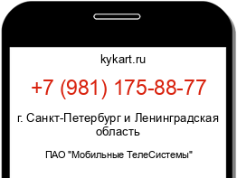 Информация о номере телефона +7 (981) 175-88-77: регион, оператор