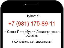 Информация о номере телефона +7 (981) 175-89-11: регион, оператор