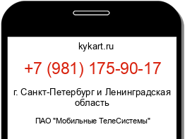 Информация о номере телефона +7 (981) 175-90-17: регион, оператор
