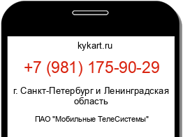 Информация о номере телефона +7 (981) 175-90-29: регион, оператор