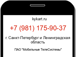 Информация о номере телефона +7 (981) 175-90-37: регион, оператор