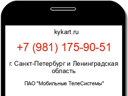 Информация о номере телефона +7 (981) 175-90-51: регион, оператор