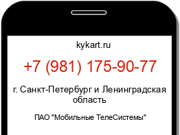 Информация о номере телефона +7 (981) 175-90-77: регион, оператор