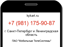 Информация о номере телефона +7 (981) 175-90-87: регион, оператор