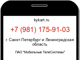 Информация о номере телефона +7 (981) 175-91-03: регион, оператор