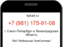 Информация о номере телефона +7 (981) 175-91-08: регион, оператор