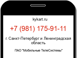 Информация о номере телефона +7 (981) 175-91-11: регион, оператор