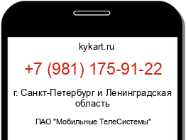 Информация о номере телефона +7 (981) 175-91-22: регион, оператор