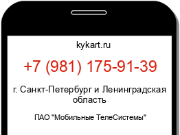 Информация о номере телефона +7 (981) 175-91-39: регион, оператор