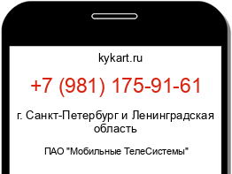 Информация о номере телефона +7 (981) 175-91-61: регион, оператор