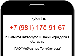Информация о номере телефона +7 (981) 175-91-67: регион, оператор