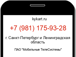 Информация о номере телефона +7 (981) 175-93-28: регион, оператор