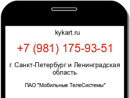 Информация о номере телефона +7 (981) 175-93-51: регион, оператор