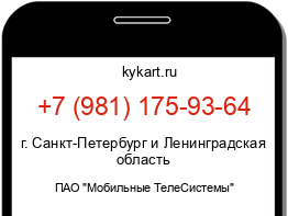 Информация о номере телефона +7 (981) 175-93-64: регион, оператор